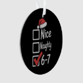 6-7 Meme Leuk Stout 67 Kerstmis Brain Rot Grappig Ornament (voorkant)