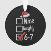 6-7 Meme Leuk Stout 67 Kerstmis Brain Rot Grappig Ornament (voorkant)