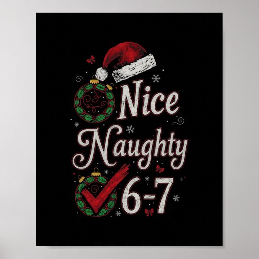 6-7 Meme Leuk Stout 67 Kerstmis Brain Rot Grappig Poster (Voorkant)
