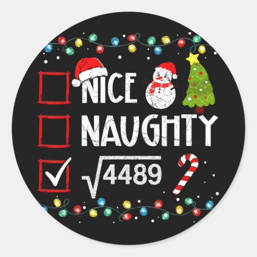 6-7 Meme Leuk Stout 67 Kerstmis Brain Rot Grappig Ronde Sticker (Voorkant)