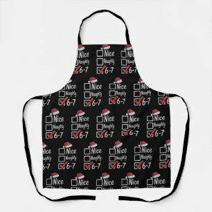 6-7 Meme Leuk Stout 67 Kerstmis Brain Rot Grappig Schort