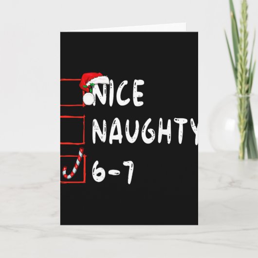 6-7 Meme Leuk Stout 67 Kerstmis Grappig Grafisch Kaart (Voorkant)
