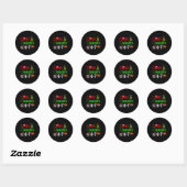 6-7 Meme Leuk Stout 67 Kerstmis Grappig Kerst Kind Ronde Sticker (Vel)