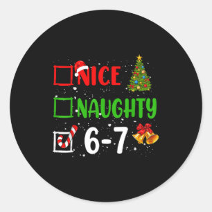 6-7 Meme Leuk Stout 67 Kerstmis Grappig Kerst Kind Ronde Sticker