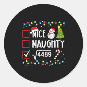 6-7 Meme Leuk Stout 67 Kerstmis Hersenrot Grappig Ronde Sticker