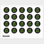 6-7 Meme Leuk Stout 67 Kerstmis Hersenrot Grappig Ronde Sticker (Vel)