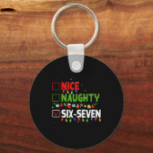 6-7 Meme Leuk Stout Zes Zeven 67 Grappig Kerstfees Sleutelhanger (Voorkant)