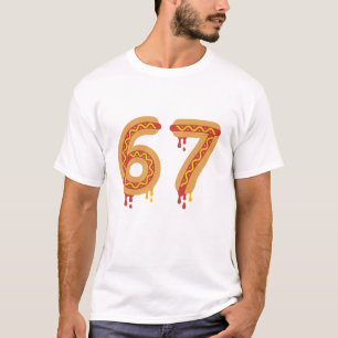 6 7 Meme Matching Hot Dogs 67 Pyjama Six Seven T-shirt
