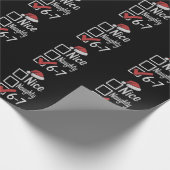 6-7 Meme Nice Naughty 67 Christmas Brain Rot Funny Cadeaupapier (Hoek)