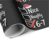 6-7 Meme Nice Naughty 67 Christmas Brain Rot Funny Cadeaupapier (Rol Hoek)