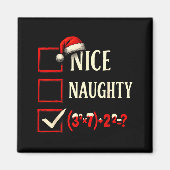 6-7 Meme Nice Naughty 67 Christmas Brain Rot Funny Magneet (Voorkant)