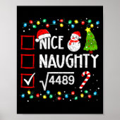 6 7 Meme Nice Naughty 67 Christmas Brain Rot Funny Poster (Voorkant)