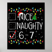 6-7 Meme Nice Naughty 67 Christmas Brain Rot Funny Poster (Voorkant)