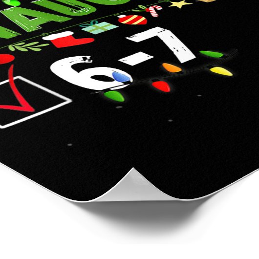 6-7 Meme Nice Naughty 67 Christmas Brain Rot Funny Poster (Hoek)