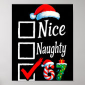 6 7 Meme Nice Naughty 67 Christmas Brain Rot Funny Poster (Voorkant)