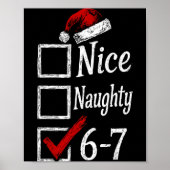 6-7 Meme Nice Naughty 67 Christmas Brain Rot Funny Poster (Voorkant)