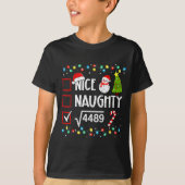 6-7 Meme Nice Naughty 67 Christmas Brain Rot Funny T-shirt (Voorkant)