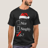 6-7 Meme Nice Naughty 67 Christmas Brain Rot Funny T-shirt (Voorkant)