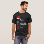 6-7 Meme Nice Naughty 67 Christmas Brain Rot Funny T-shirt (Voorkant volledig)