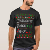 6-7 Meme Nice Naughty 67 Christmas Brain Rot Funny T-shirt (Voorkant)