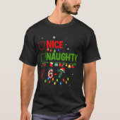 6-7 Meme Nice Naughty 67 Christmas Brain Rot Funny T-shirt (Voorkant)