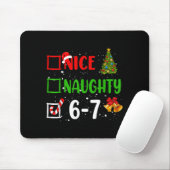 6-7 Meme Nice Naughty 67 Christmas Funny Xmas Kids Muismat (Met muis)