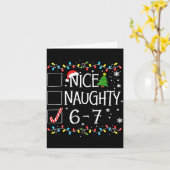 6-7 Meme Nice Naughty 67 Christmas  Kaart (Gele Bloem)