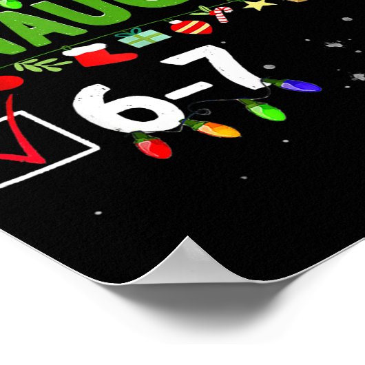 6-7 Meme Nice Naughty Six Seven 67 Funny Christmas Poster (Hoek)