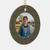 6-7 Meme One Photo Christmas Doodles Keramisch Ornament (Rechts)