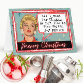 6 -7 Meme - Retro Christmas Card - Funny - Bestie Kaart