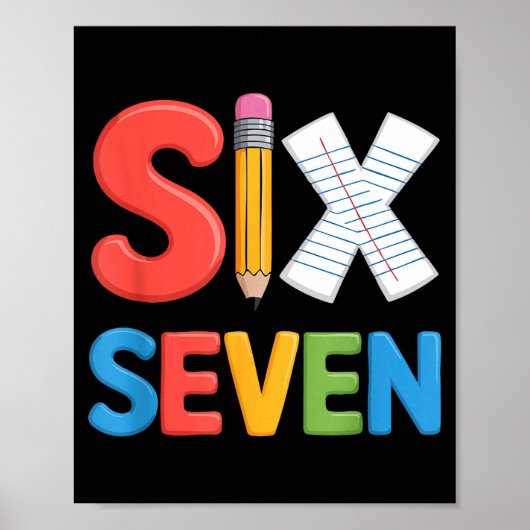 6 7 Meme School Teacher Boys Girls Viral Trend Out Poster (Voorkant)