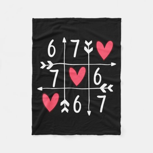 6 7 Meme Six Seven 67 Funny Xoxo Game Valentines D Fleece Deken (Voorkant)