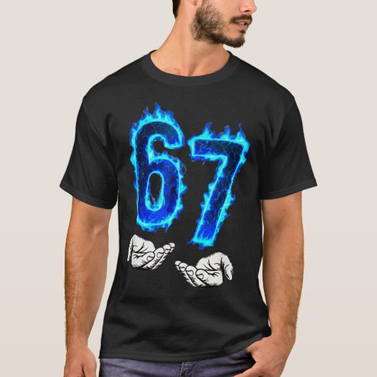 6 7 Meme Six Seven 67 Hands Meme Funny Men Girls B T-shirt (Voorkant)