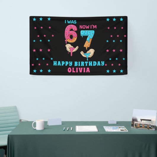 6 7 Meme Six Seven Birthday Banner (Beurs)