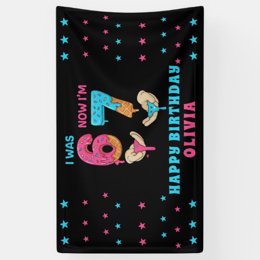 6 7 Meme Six Seven Birthday Banner (Verticaal)