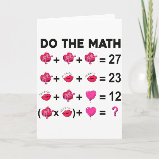6 7 Meme Six Seven Do The Math Teacher Valentines  Kaart (Voorkant)
