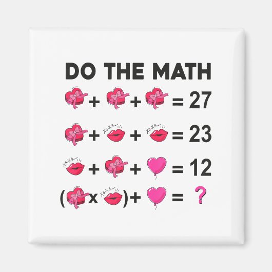 6 7 Meme Six Seven Do The Math Teacher Valentines  Magneet (Voorkant)