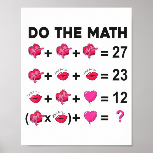 6 7 Meme Six Seven Do The Math Teacher Valentines  Poster (Voorkant)