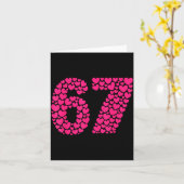 6 7 Meme Six Seven Heart Cute Nk Love Valentine Da Kaart (Gele Bloem)