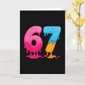 6 7 Meme Six Seven Ijs Drip Kaart (Gele Bloem)