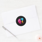 6 7 Meme Six Seven IJsdruppel  Ronde Sticker (Envelop)