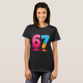 6 7 Meme Six Seven IJsdruppel T-shirt (Voorkant volledig)