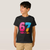 6 7 Meme Six Seven IJsdruppel T-shirt (Voorkant volledig)