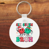 6 7 Meme Six Seven Kerstmis Funny 67 Christmas Boy Sleutelhanger (Voorkant)