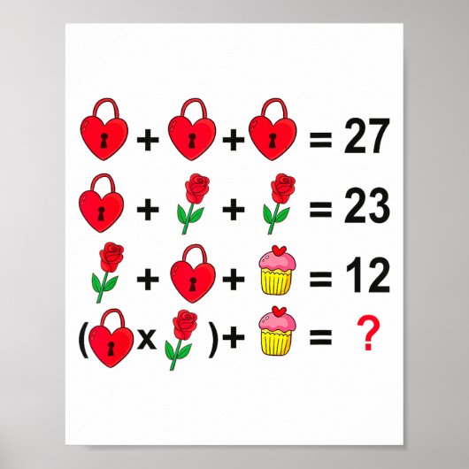 6 7 Meme Six Seven Valentines Day 67 Do The Math T Poster (Voorkant)