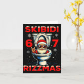 6-7 Meme Slang Christmas Nice Naughty 67 Funny  Kaart (Gele Bloem)