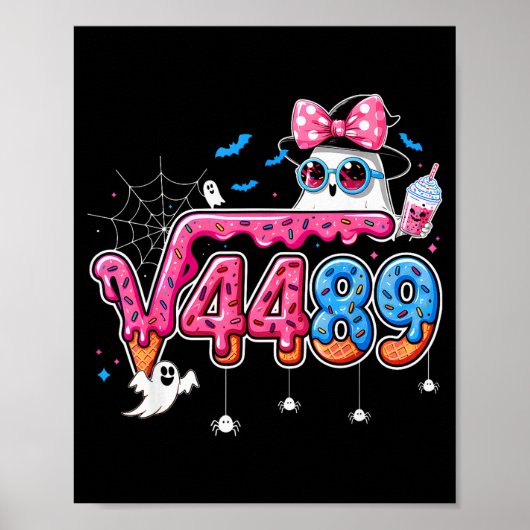 6 7 Meme Square Root 4489 Slang Math Teacher Hallo Poster (Voorkant)