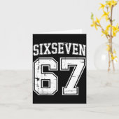 6-7 Meme Srts Uniform Cool Six-seven Funny 67 Gen Kaart (Gele Bloem)