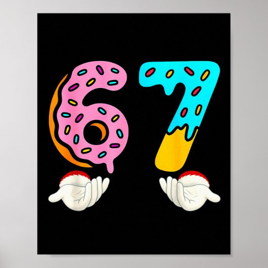 6-7 Meme T-shirts 67 Kerst Hersenrot Grappige Jong Poster (Voorkant)