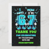 6 7 Meme Trend Six Seven Birthday Party Bedankkaart (Voorkant)